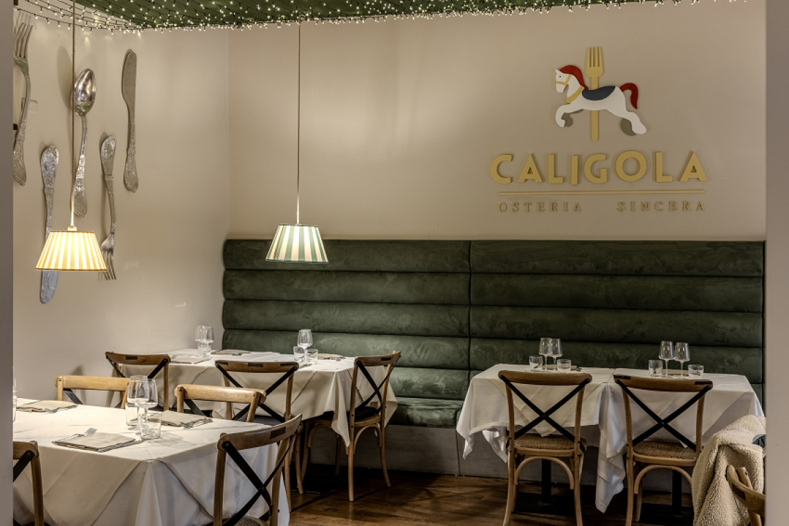 Caligola Osteria Sincera, a Prati una cucina romana, divertente e del ricordo