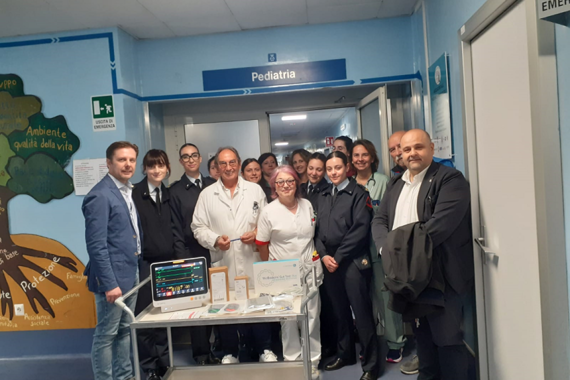 Donazione alla Pediatria dell’Ospedale di Viterbo: monitor e kit per esami del microbiota dagli allievi marescialli dell’Aeronautica e dall’Avis