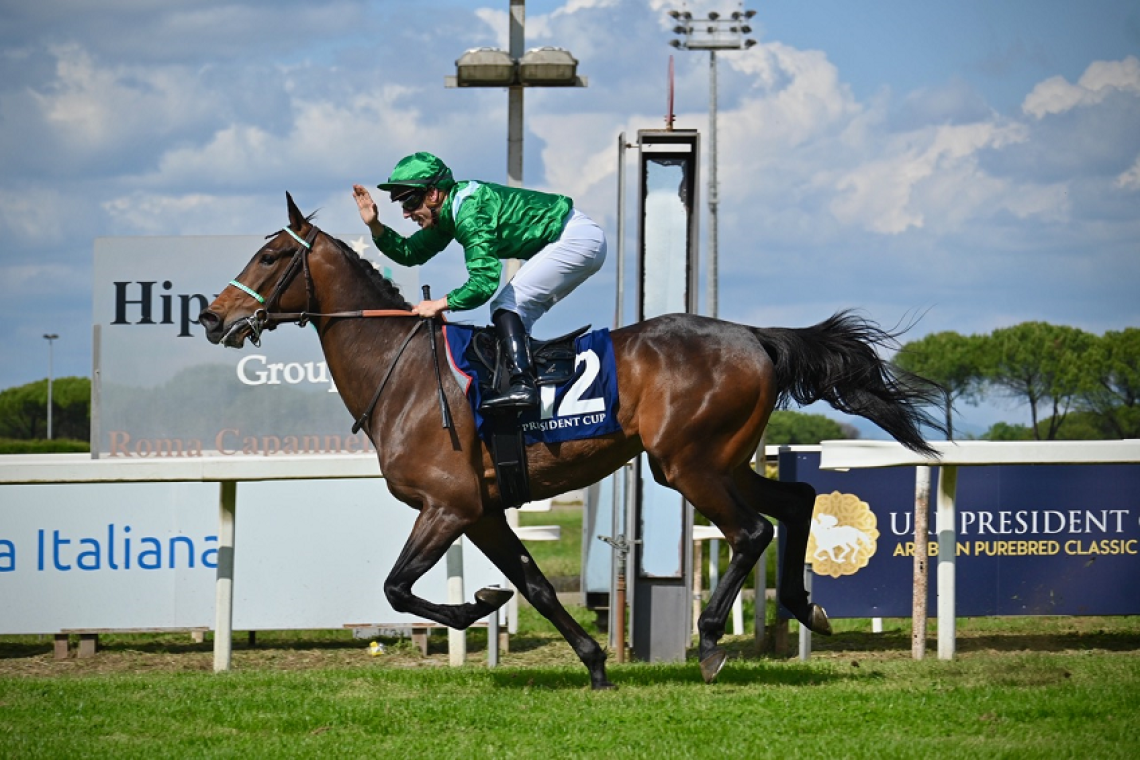 Roma, Capannelle: HM Alchahine domina la UAE President Cup con Cristian Demuro