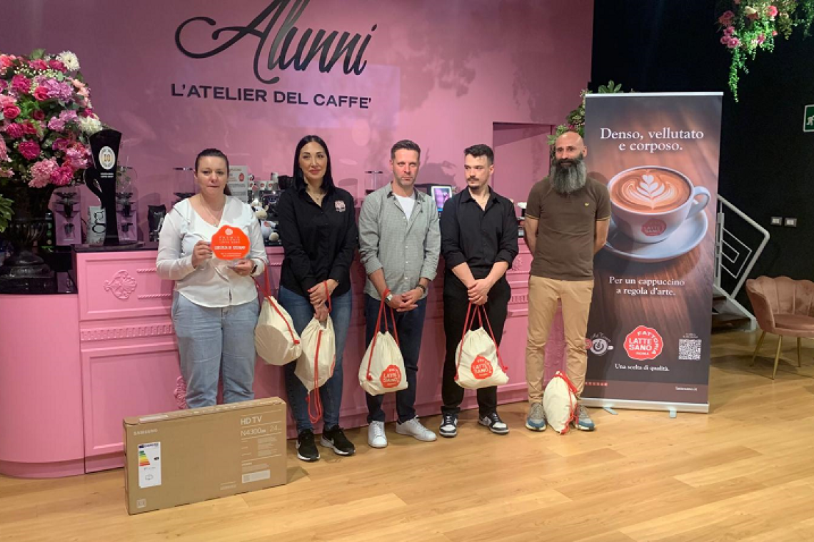 Latte Sano Premia l’Eccellenza del Cappuccino nella Tappa Laziale dell’Espresso Italiano Champion