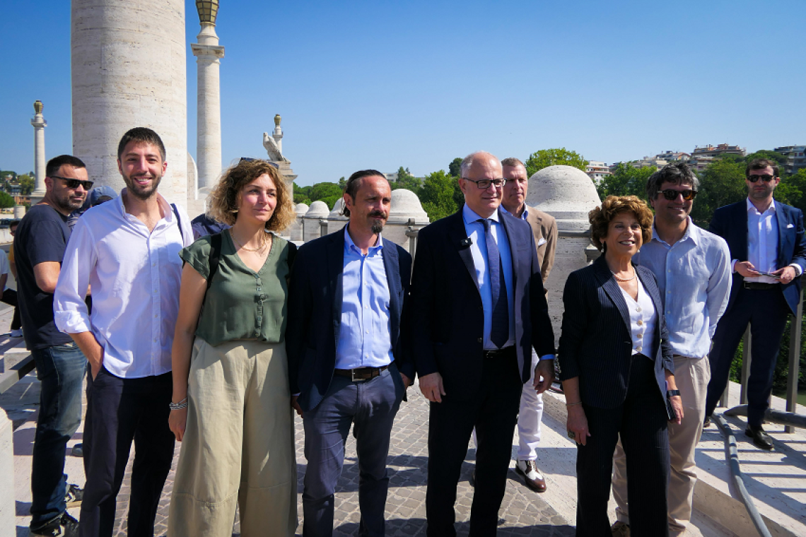 Lavori pubblici: sopralluogo al Ponte Flaminio per interventi di valorizzazione e messa in sicurezza