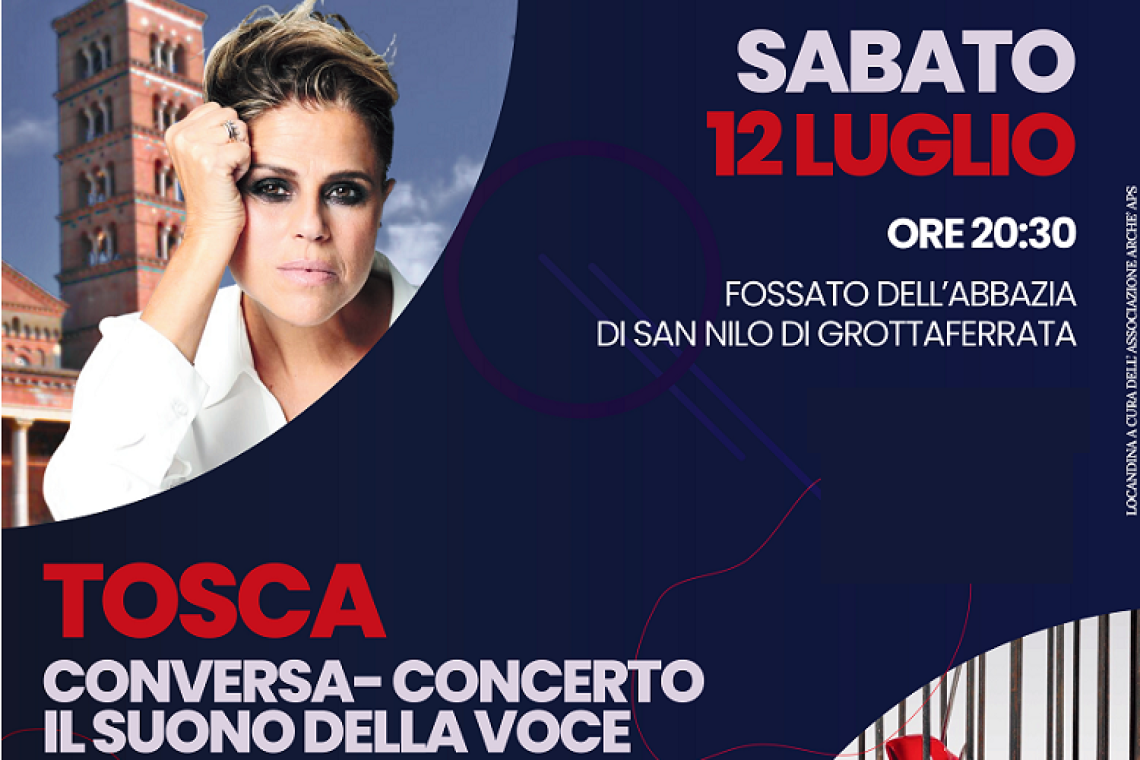 Grottaferrata, Tosca in un conversa concerto di gran classe nell’affascinante Fossato dell’Abbazia greca di San Nilo