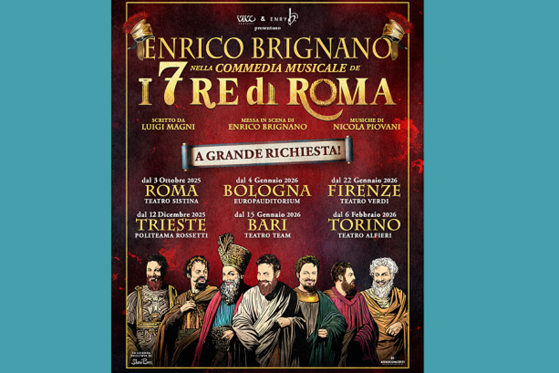 Enrico Brignano riporta in scena I 7 Re di Roma: al via la tournée 2025/2026