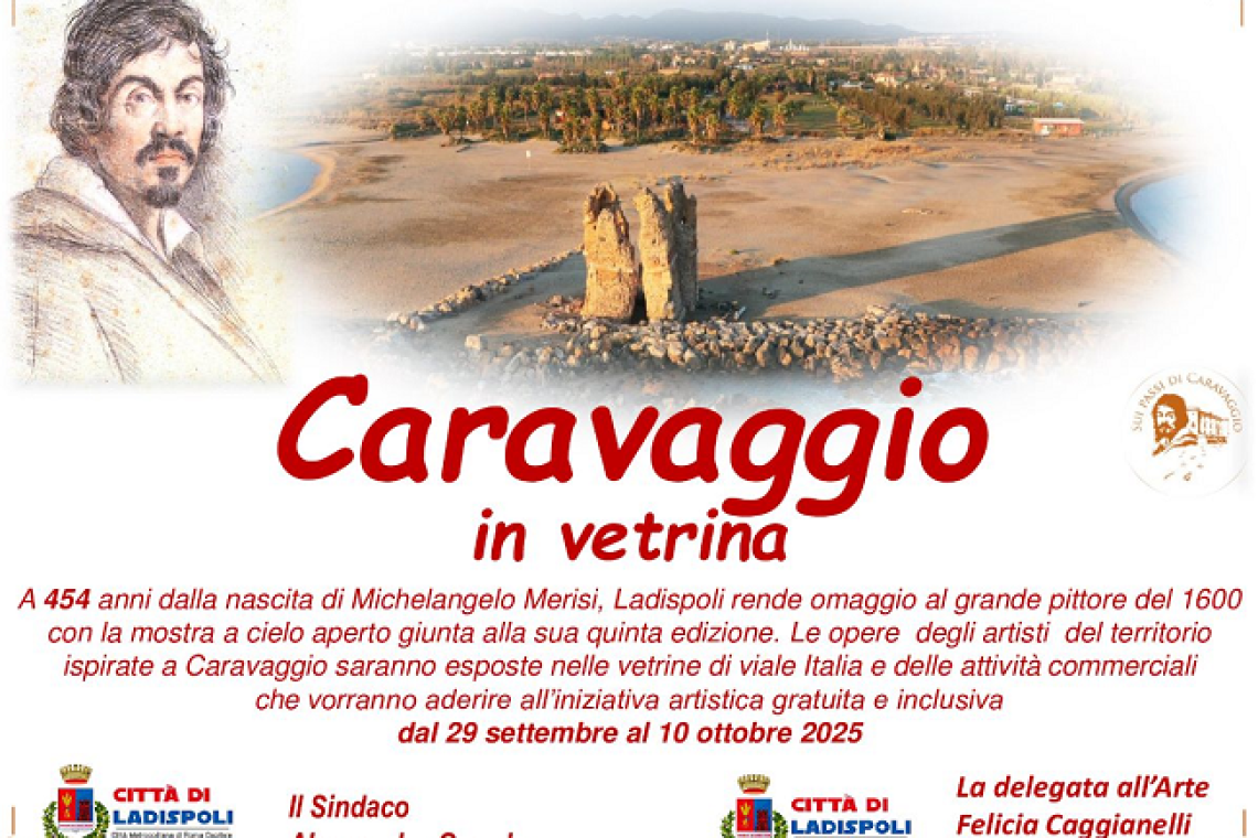 Ritorna “Caravaggio in vetrina” per trasformare il centro di Ladispoli in un museo a cielo aperto