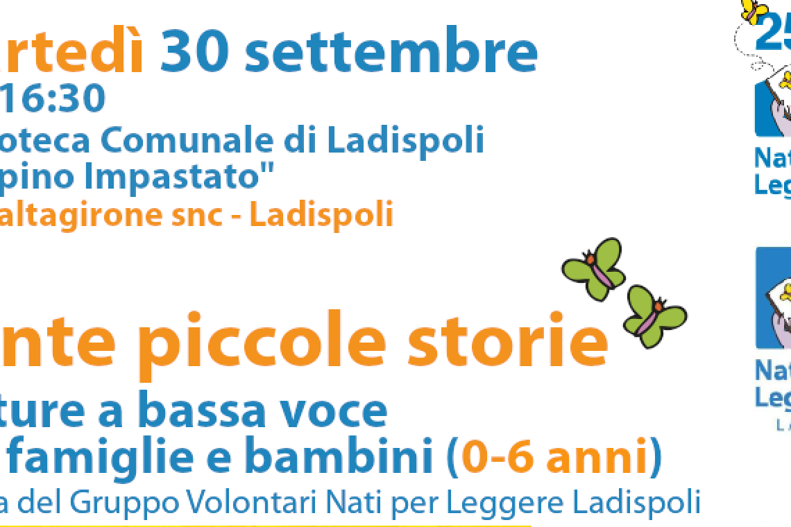 Ladispoli - Ritorna in biblioteca “Nati per leggere: le letture a bassa voce”