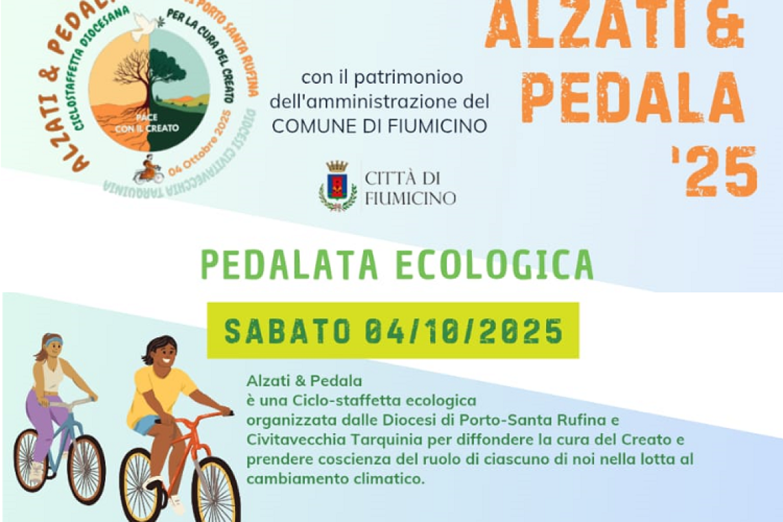 Fiumicino  - Pedalata ecologica “Alzati e Pedala” – Sabato 4 ottobre 2025