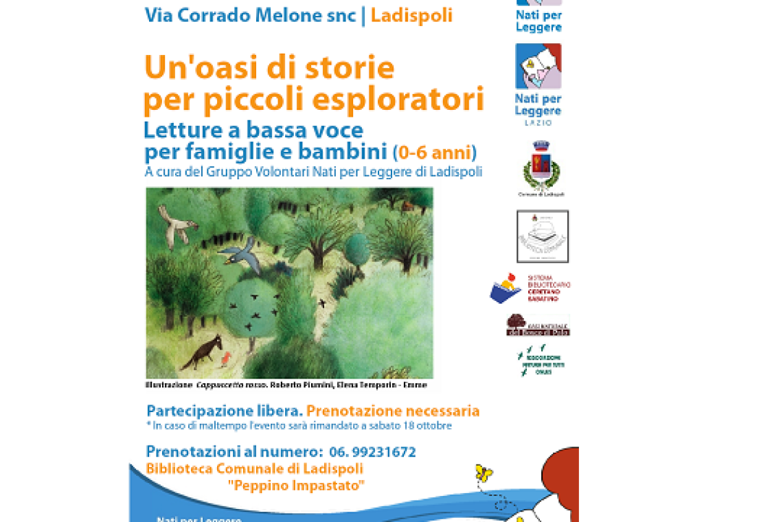 Ladispoli - Ritorna in biblioteca “Nati per leggere: le letture a bassa voce”