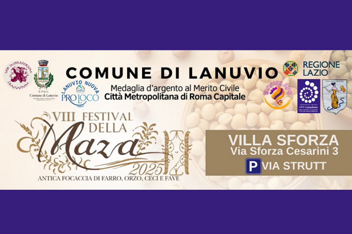 Lanuvio celebra il Festival della Maza: gusto, storia e tradizione il 25 e 26 ottobre
