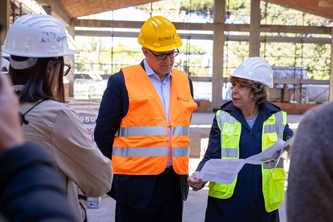 Scuola. Sopralluogo Gualtieri nuova scuola dell'infanzia "Tullia Zevi"