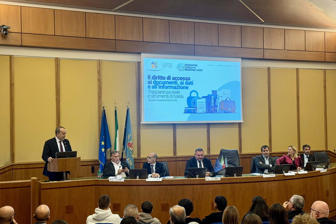 Trasparenza e diritto di accesso: il Difensore Civico del Lazio promuove il confronto tra istituzioni e cittadini