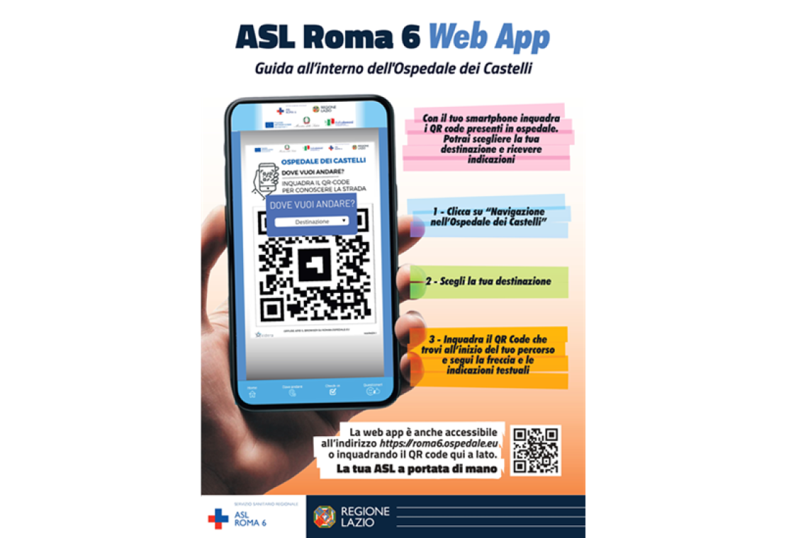 E’ attiva la web app per la navigazione interattiva nell’Ospedale dei Castelli