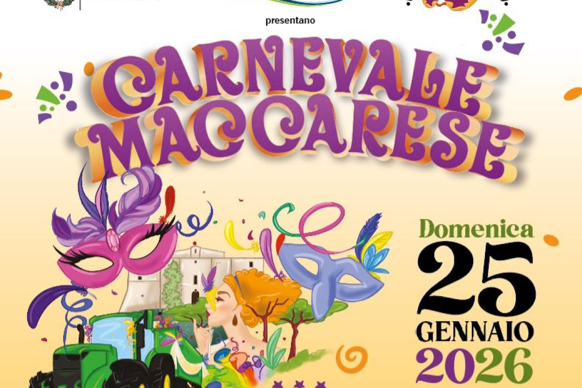 Carnevale a Maccarese: domenica 25 gennaio sfilata, musica e animazione
