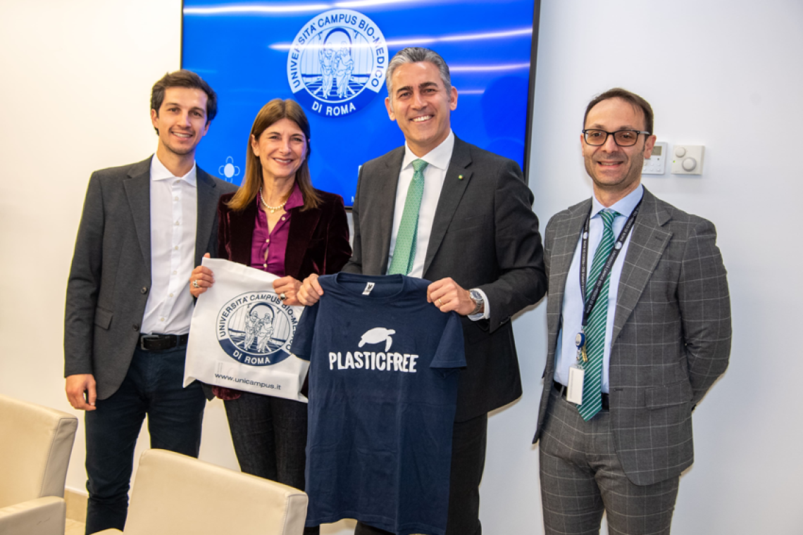 Meno plastica in ateneo, si’ alle buone pratiche: accordo tra Università Campus Bio-Medico di Roma (UCBM) e Plastic Free Onlus