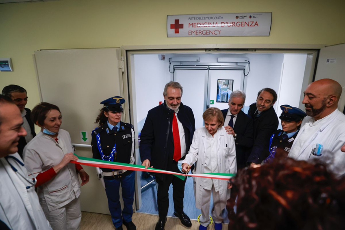 La ASL Roma 2 inaugura la nuova Medicina d’Urgenza con 10 posti letto ordinari e 10 posti letto di Sub Intensiva all’Ospedale Sant’Eugenio