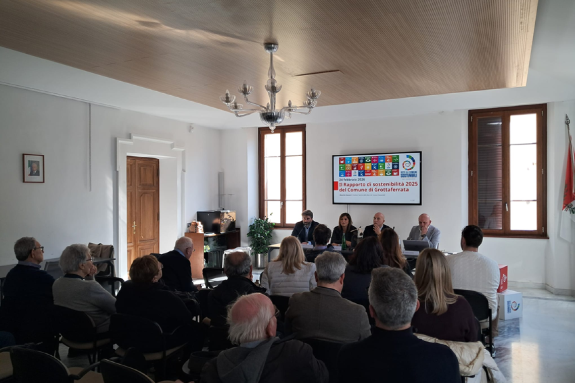 Grottaferrata presenta il primo Rapporto di sostenibilità: mense bio, risparmio energetico e politiche per i giovani