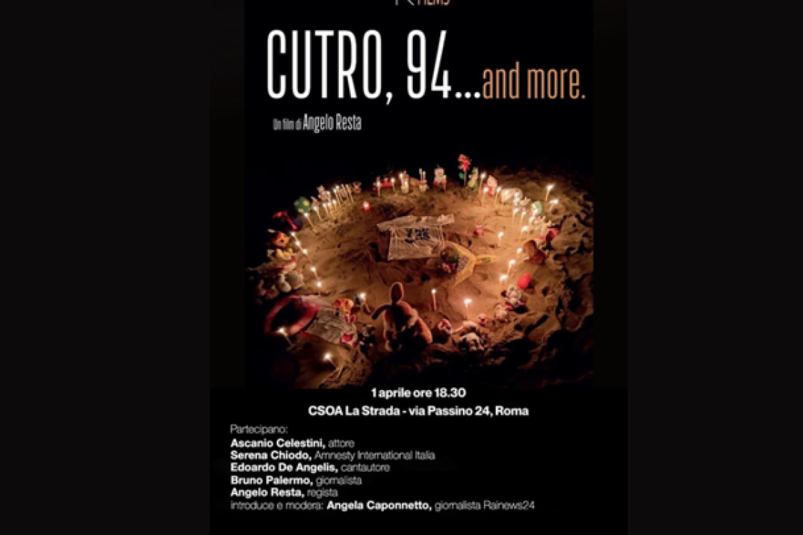 Roma, il documentario “Cutro, 94… and more” racconta la tragedia: incontro con De Angelis e Celestini