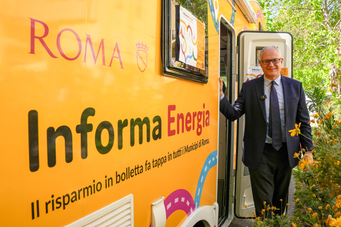 Riparte informa energia, il camper itinerante di Roma Capitale per sensibilizzare e informare i cittadini sul risparmio energetico   